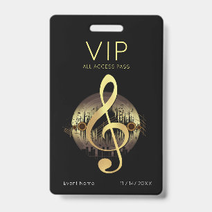 Tarjeta De Identificación Agradable Tune VIP All Access