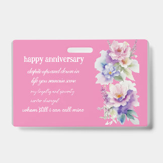 Tarjeta De Identificación agradecimiento por cumpleaños y aniversario