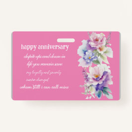 Tarjeta De Identificación agradecimiento por cumpleaños y aniversario