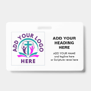 Tarjeta De Identificación AGREGA TU LOGO Negocios Iglesia