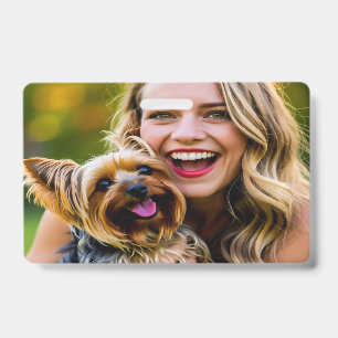 Tarjeta De Identificación Agregar foto personalizada de Yorkshire Terrier