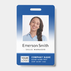 Tarjeta De Identificación Agregar id. de título de empleado de degradado az