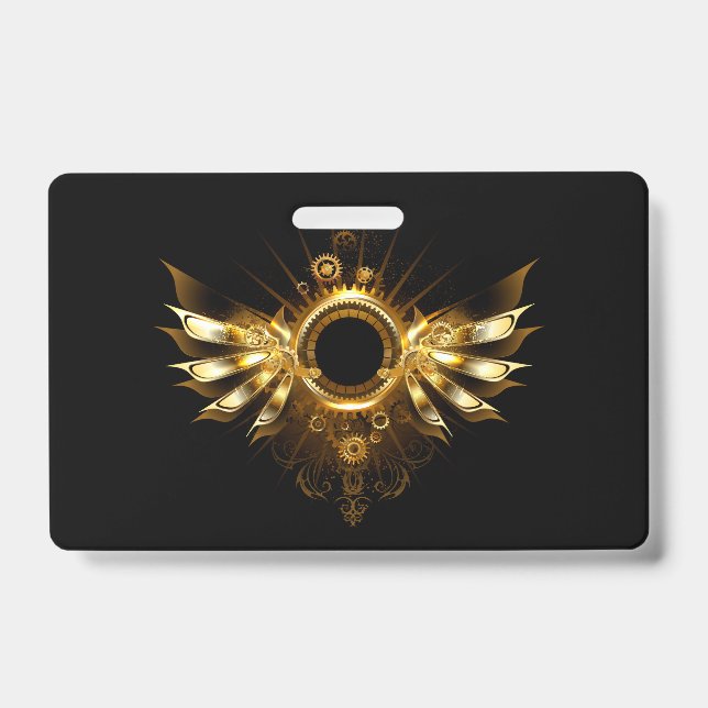 Tarjeta De Identificación Alas de steampunk (Parte frontal)