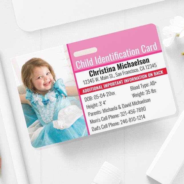 Tarjeta De Identificación Alergia de emergencia para identificación fotográf (Subido por el creador)