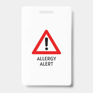Tarjeta De Identificación Alerta de alergia al maíz