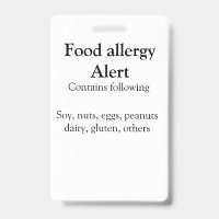 alerta de alergia alimentaria añadir nombre texto 