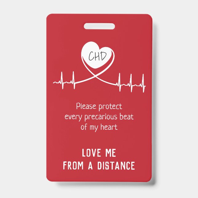 Tarjeta De Identificación Alertador de placa para asiento de bebé CHD (Parte frontal)