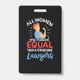 Tarjeta De Identificación Algunas mujeres se vuelven abogadas