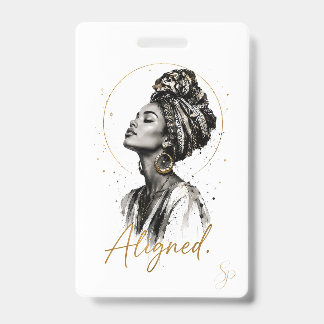 Tarjeta De Identificación Alineado. Insignia de edición especial | Arte Boho