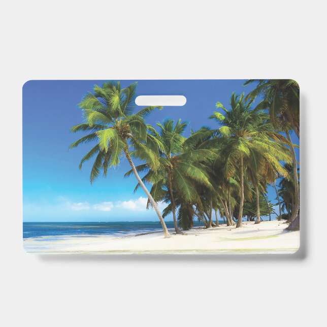 Tarjeta De Identificación Almohada exótica de playa (Parte frontal)