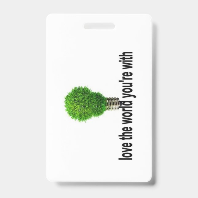 Tarjeta De Identificación Ama el mundo con el que estás (Anverso)