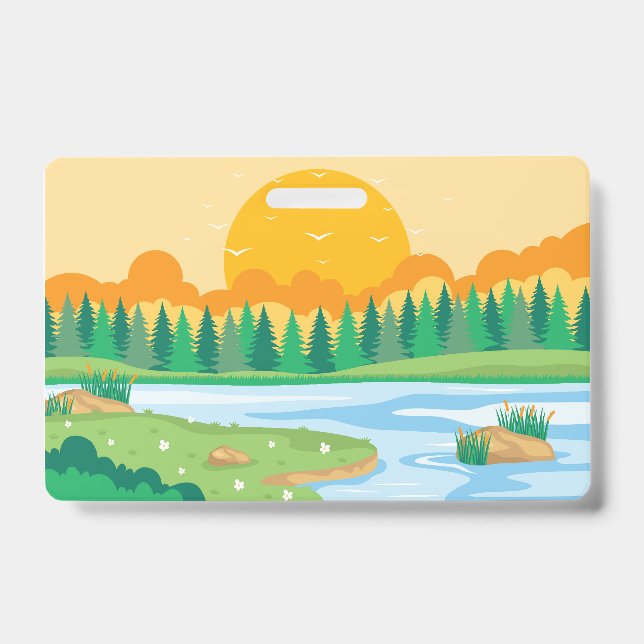 Tarjeta De Identificación Amanecer de verano (Parte frontal)