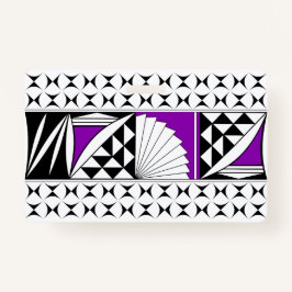 Tarjeta De Identificación Amanecer nativo del suroeste en morado