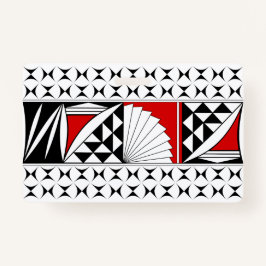 Tarjeta De Identificación Amanecer nativo del suroeste en rojo