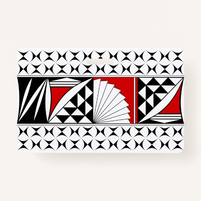 Tarjeta De Identificación Amanecer nativo del suroeste en rojo (Anverso)