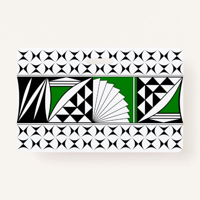 Tarjeta De Identificación Amanecer nativo del suroeste en verde (Anverso)