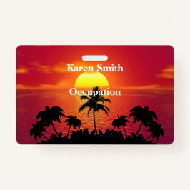 Tarjeta De Identificación Amanecer tropical