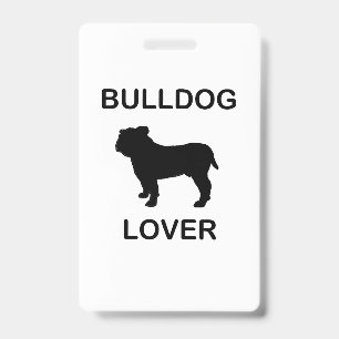 Tarjeta De Identificación amante del bulldog