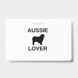 Tarjeta De Identificación amante del pastor australiano aussie