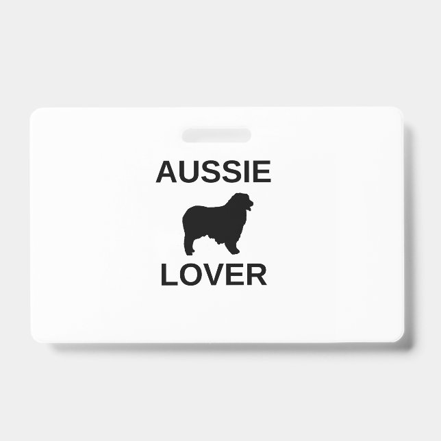 Tarjeta De Identificación amante del pastor australiano aussie (Parte frontal)