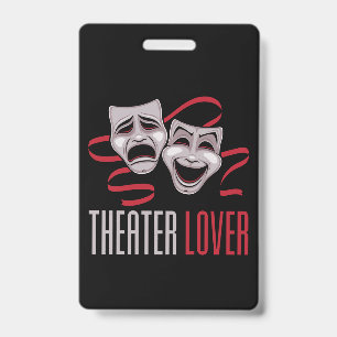 Tarjeta De Identificación Amante del Teatro de Comedia y Tragedia
