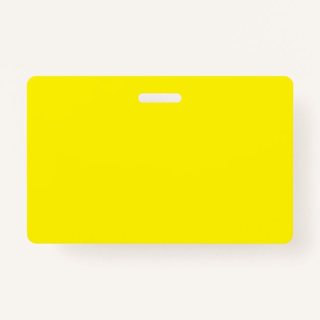 Tarjeta De Identificación Amarillo brillante #FFF3000, amarillo bananero (Anverso)