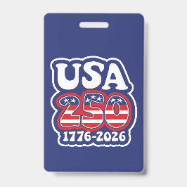 Tarjeta De Identificación America's 250th Birthday - Groovy USA 250