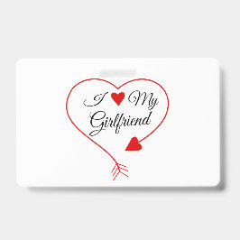 Tarjeta De Identificación " amo a mi novia "