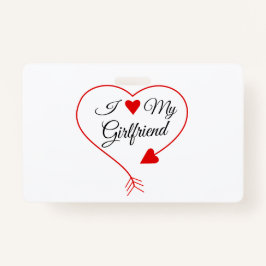 Tarjeta De Identificación " amo a mi novia "