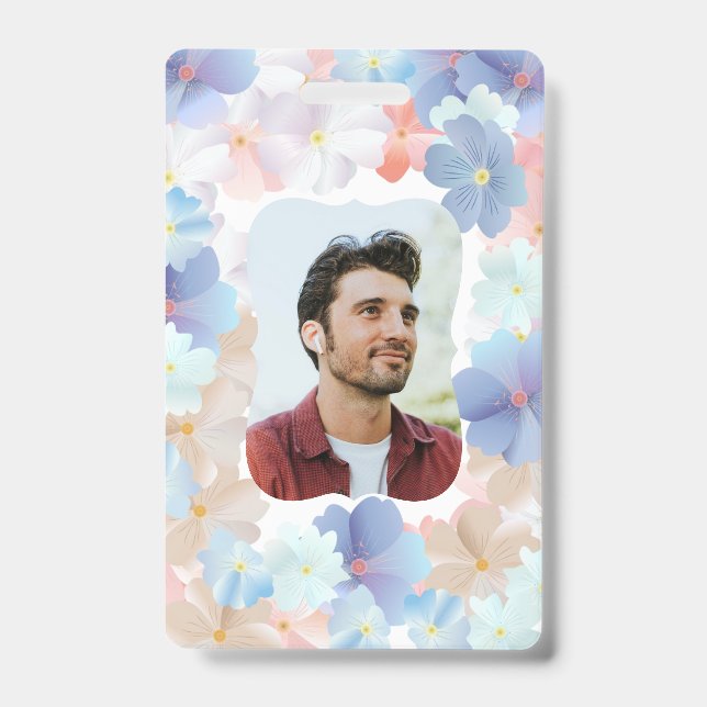 Tarjeta De Identificación Amor puro como una Flor (Parte frontal)