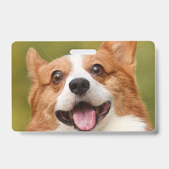 Tarjeta De Identificación Añadir foto de perro personalizada (Anverso)