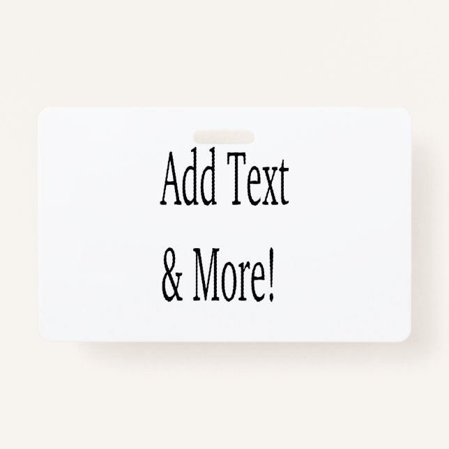 Tarjeta De Identificación ¡Añadir texto y más! Personalizar Su Propio Person (Anverso)