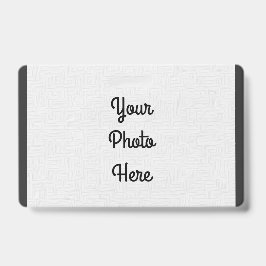 Tarjeta De Identificación Añadir tu foto/diseño - Insignia