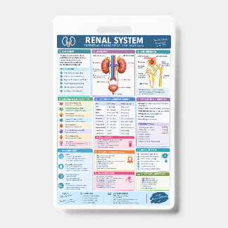 Tarjeta De Identificación Análisis del Sistema Renal Referencia de Enfermerí