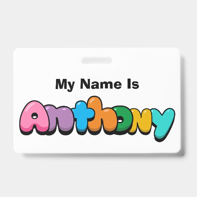 Tarjeta De Identificación Antonio (Parte frontal)