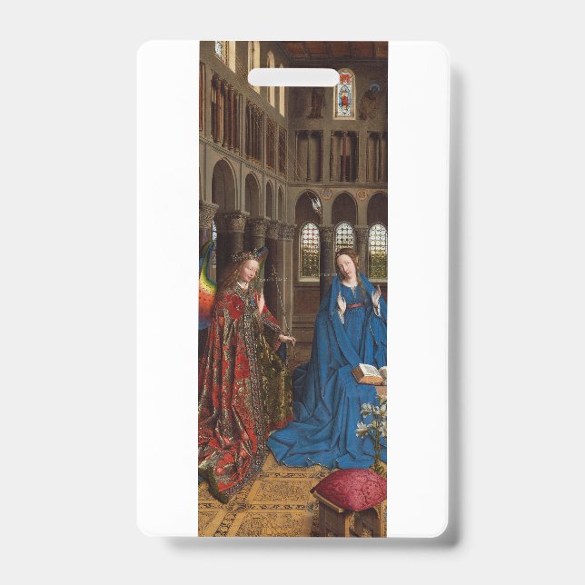 Tarjeta De Identificación Anunciación de Jan van Eyck (Anverso)