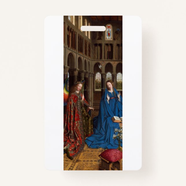 Tarjeta De Identificación Anunciación de Jan van Eyck (Anverso)