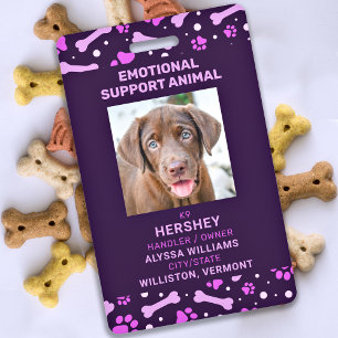 Tarjeta De Identificación Apoyo emocional Servicio de identificación animal