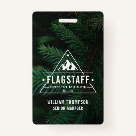 Tarjeta De Identificación Arborista de la montaña rusa moderna