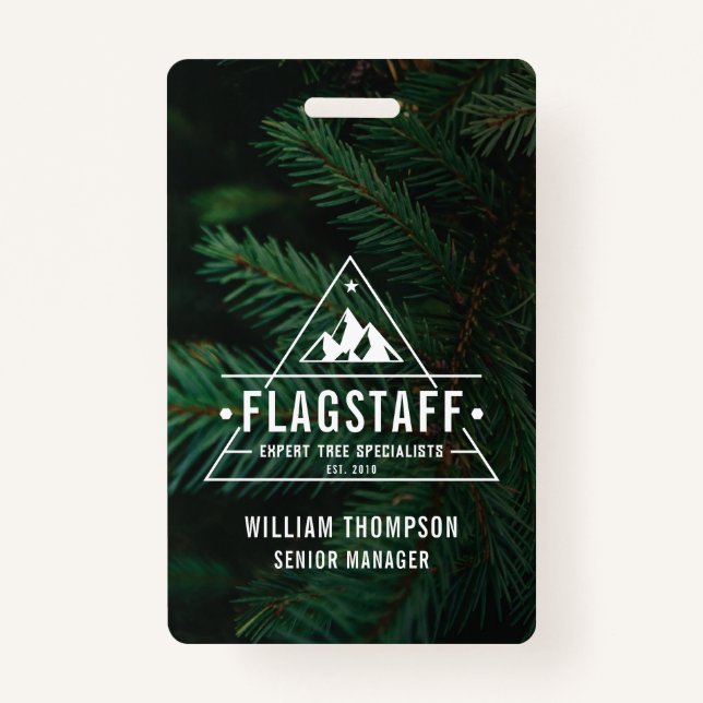 Tarjeta De Identificación Arborista de la montaña rusa moderna (Anverso)