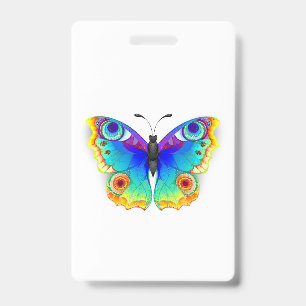 Tarjeta De Identificación Arcoiris mariposa Peacock Eye