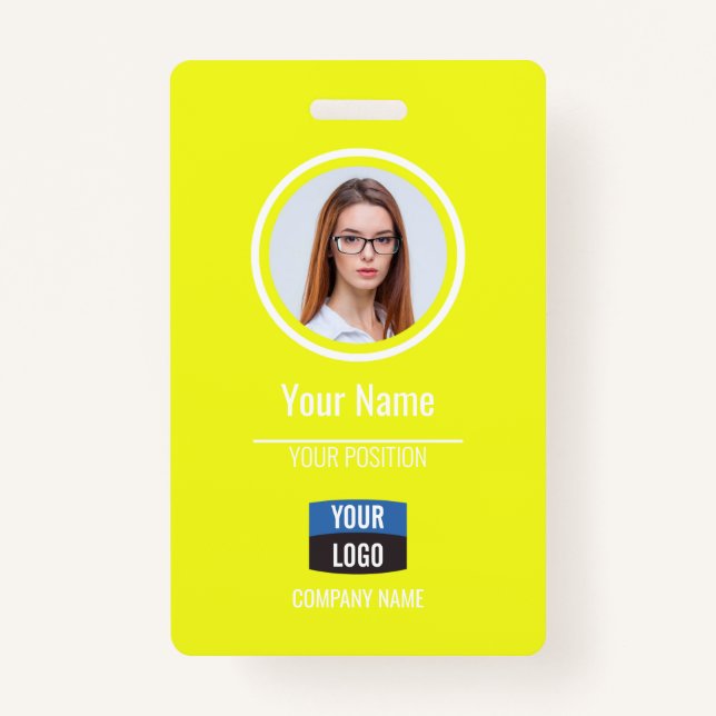 Tarjeta De Identificación Armada - Identificación de foto de empleado, placa (Anverso)