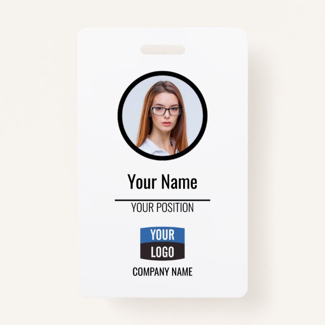 Tarjeta De Identificación Armada - Identificación de foto de empleado, placa (Anverso)