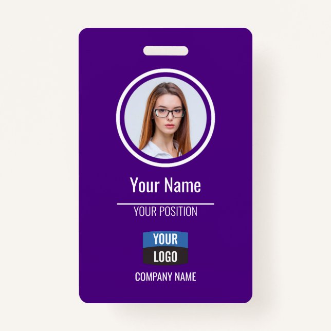 Tarjeta De Identificación Armada - Identificación de foto de empleado, placa (Anverso)