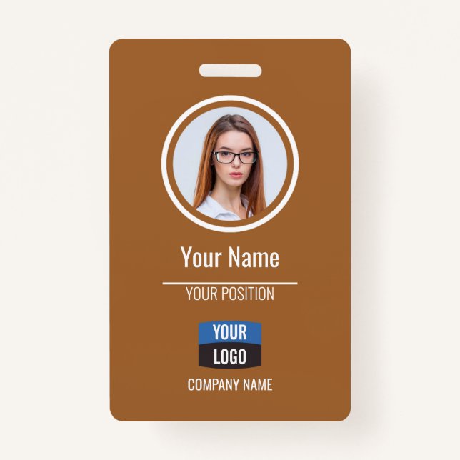 Tarjeta De Identificación Armada - Identificación de foto de empleado, placa (Anverso)