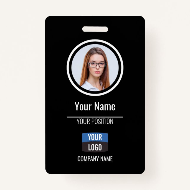 Tarjeta De Identificación Armada - Identificación de foto de empleado, placa (Anverso)