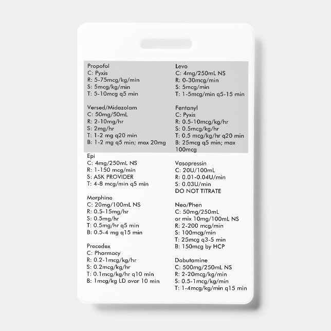 TARJETA DE IDENTIFICACIÓN ARMC MEDS (Parte frontal)