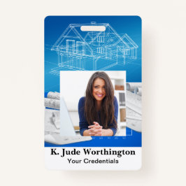 Tarjeta De Identificación Arquitecto contratista inmobiliario - Ver atrás