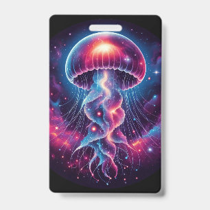 Tarjeta De Identificación Arte de Medusa Cósmica Galaxia