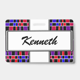 Tarjeta De Identificación Arte Deco "fracturado" por Kenneth Yoncich